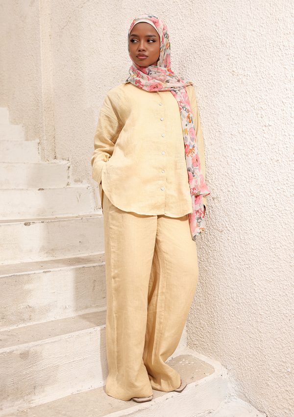 Premium Linen Modest Shirt - Image 4